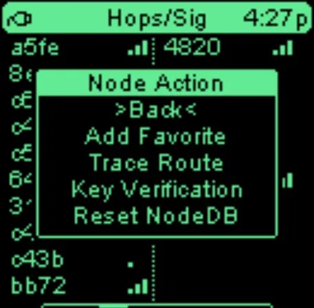 Node Action Menu